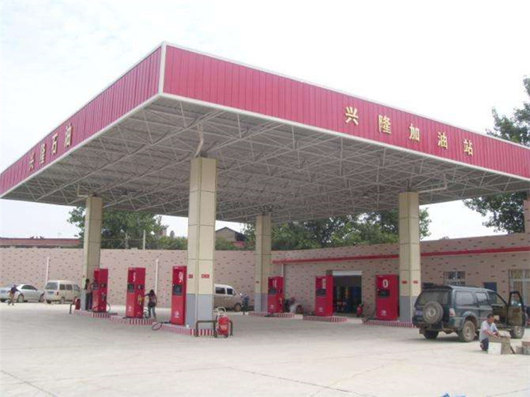 漯河加油站钢结构网架案例9